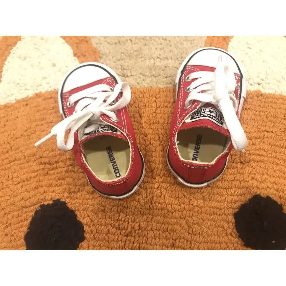 Converse Kids Red Low Top Sneakers